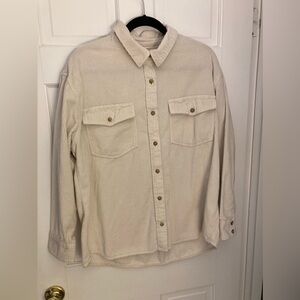 American Eagle Wide Corduroy Button Down Shirt/Jacket 2 Front Pockets So Soft!